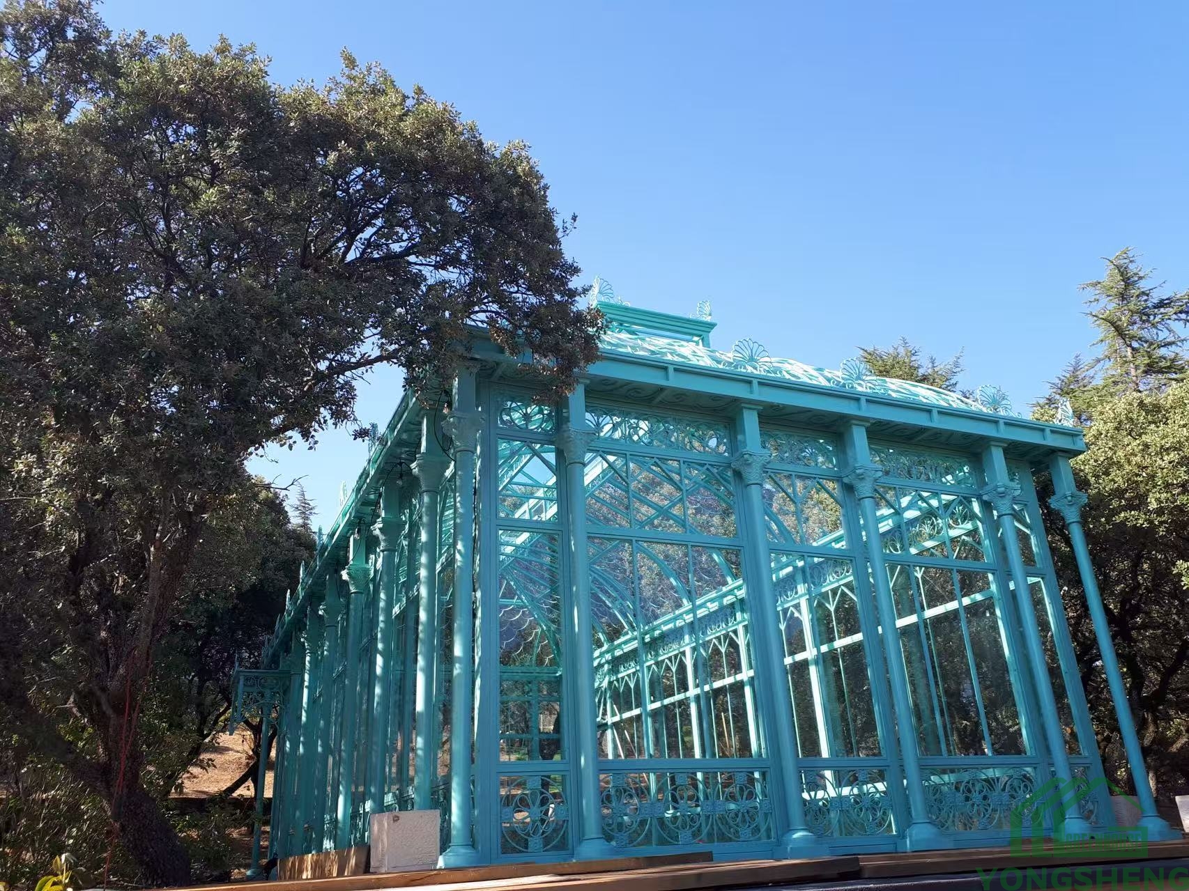 Luxury Victorian style glass greenhouse